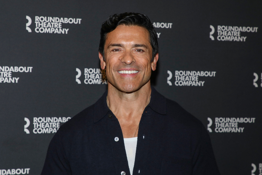 Mark Consuelos participates in the "Fallen Angels" Broadway cast and creatives photo call at New 42 Studios on Friday, March 6, 2026, in New York. (Photo by Andy Kropa/Invision/AP)