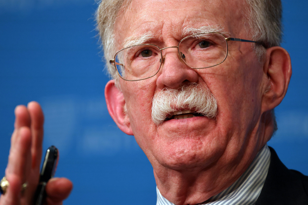 FILE - John Bolton speaks at Harvard Kennedy School's John F Kennedy Jr Forum, Sept. 29, 2025, in Cambridge, Mass. (AP Photo/Michael Dwyer, File)