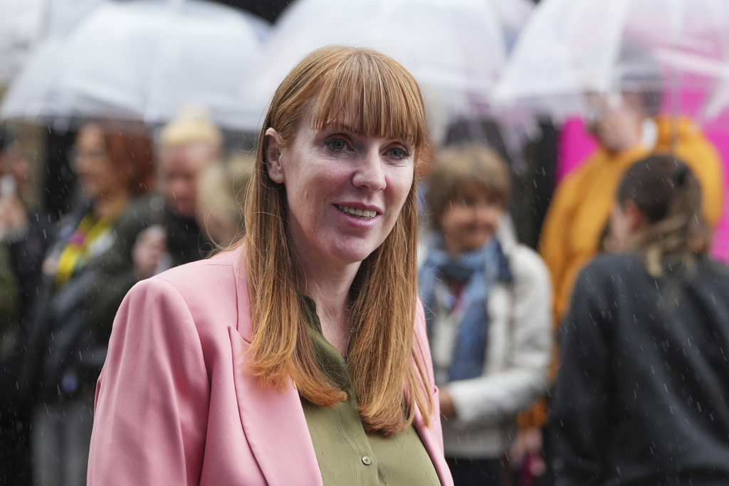 FILE - Angela Rayner, Britain's Deputy Prime Minister, attends the South by SouthWest London (SXSW London), a culture, technology and creativity festival in Shoreditch, London, Thursday, June 5, 2025. (AP Photo/Kirsty Wigglesworth, Pool, File)