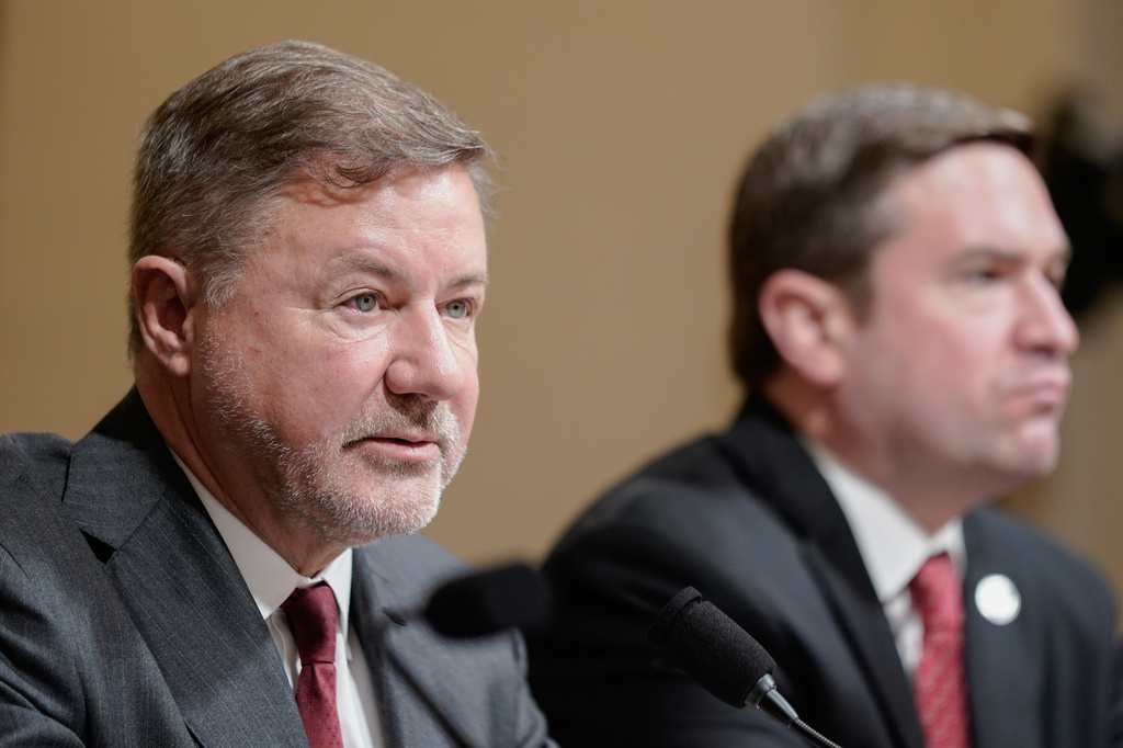 FILE - Oklahoma Attorney General Gentner Drummond testifies during a House Committee on Homeland Security hearing on Capitol Hill, Jan. 10, 2024, in Washington. (AP Photo/Mariam Zuhaib, File)