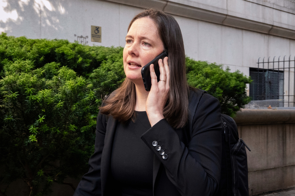 FILE - Assistant U.S. Attorney Maurene Comey is outside court during the Sean "Diddy" Combs' sex trafficking trial, June 3, 2025. (AP Photo/Ted Shaffrey, File)