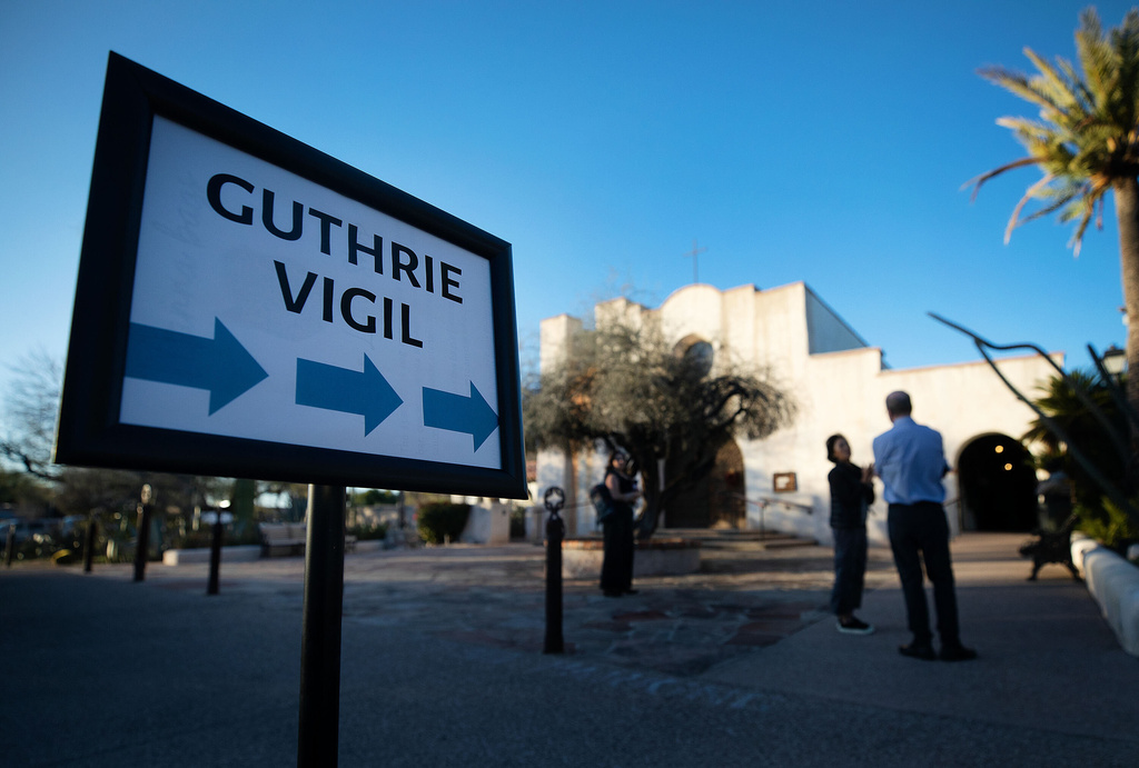 St. Philip's in the Hills Episcopal Church hosted a candlelight service for Nancy Guthrie, the 84-year-old mother of NBC "Today" show host Savannah Guthrie in Tucson, Ariz. on Wednesday, Feb. 4, 2026. (Mamta Popat/Arizona Daily Star via AP)