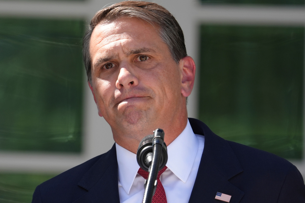 U.S. Attorney General Todd Blanche listens during a news briefing in the Rose Garden of the White House, Tuesday, Sept. 15, 2026, in Washington. (AP Photo/Jacquelyn Martin)