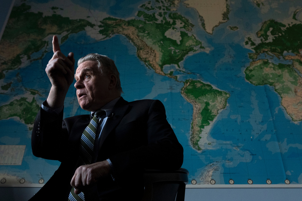 Rep. Chris Smith, R-N.J., speaks about China during an interview in his office on Capitol Hill in Washington, Wednesday, Feb. 26, 2025. (AP Photo/Jacquelyn Martin)