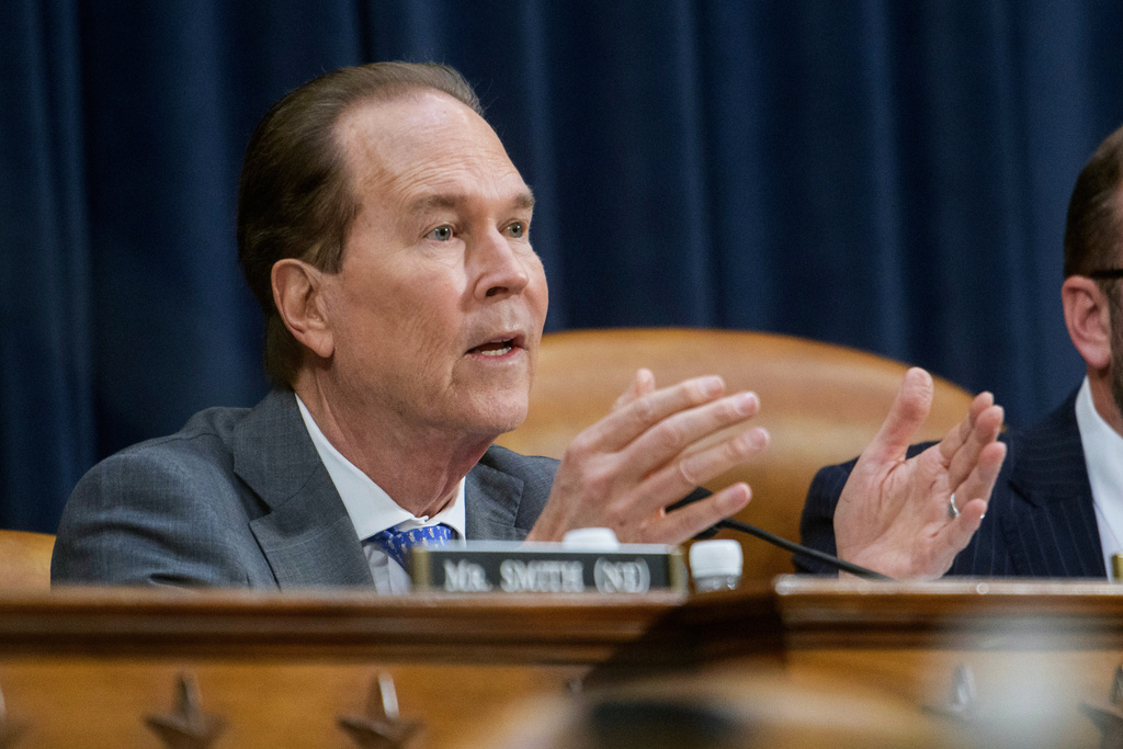 FILE - Rep. Vern Buchanan, R-Fla., asks questions during a House Committee hearing on Capitol Hill, April 9, 2025, in Washington. (AP Photo/Rod Lamkey, Jr., File)