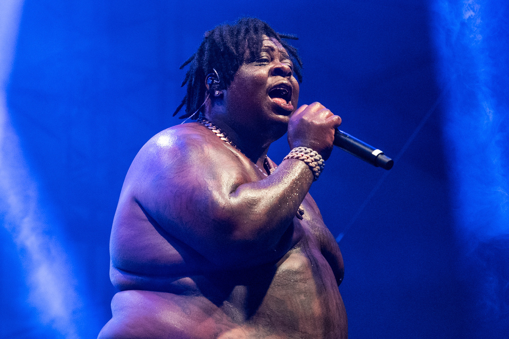 BigXthaPlug performs during the Bonnaroo Music and Arts Festival in Manchester, Tenn., on June 13, 2024. (Photo by Amy Harris/Invision/AP)