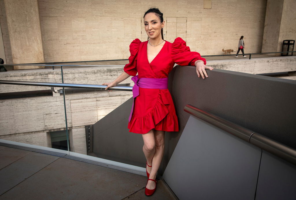 Filmmaker Mary Bronstein poses for a portrait in New York on Oct. 3, 2025. (Photo by Andy Kropa/Invision/AP)