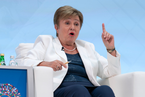 International Monetary Fund (IMF) Managing Director Kristalina Georgieva speaks at The Future of Finance conference during the World Bank/IMF Annual Meetings at the International Monetary Fund (IMF) headquarters in Washington, Tuesday, Oct. 14, 2025. (AP Photo/Jose Luis Magana) International Monetary Fund (IMF) Managing Director Kristalina Georgieva speaks at The Future of Finance conference during the World Bank/IMF Annual Meetings at the International Monetary Fund (IMF) headquarters in Washington, Tuesday, Oct. 14, 2025. (AP Photo/Jose Luis Magana)
