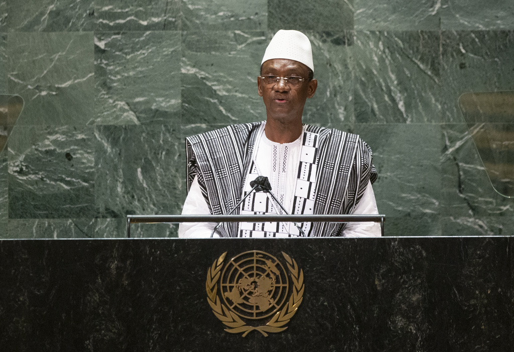 FILE - Mali's Prime Minister Choguel Maiga addresses the 76th session of the United Nations General Assembly at U.N. headquarters, Sept. 25, 2021. (Kena Betancur/Pool Photo via AP, File)