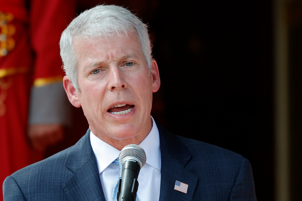 U.S. Energy Secretary Chris Wright speaks after the signing of an oil agreement between the US and Venezuela at Miraflores presidential palace in Caracas, Venezuela, Wednesday, Sept. 2, 2026. (AP Photo/Pedro Mattey)
