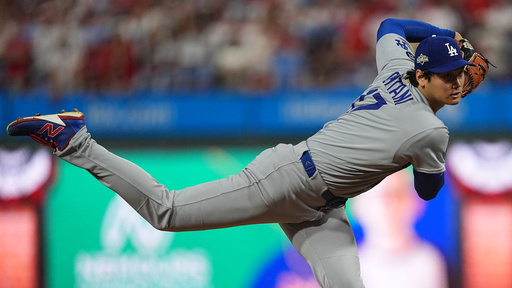Los Angeles Dodgers' Shohei Ohtani pitches during the first inning in Game 1 of baseball's National League Division Series, Saturday, Oct. 4, 2025, in Philadelphia. (AP Photo/Matt Rourke) Los Angeles Dodgers' Shohei Ohtani pitches during the first inning in Game 1 of baseball's National League Division Series, Saturday, Oct. 4, 2025, in Philadelphia. (AP Photo/Matt Rourke)