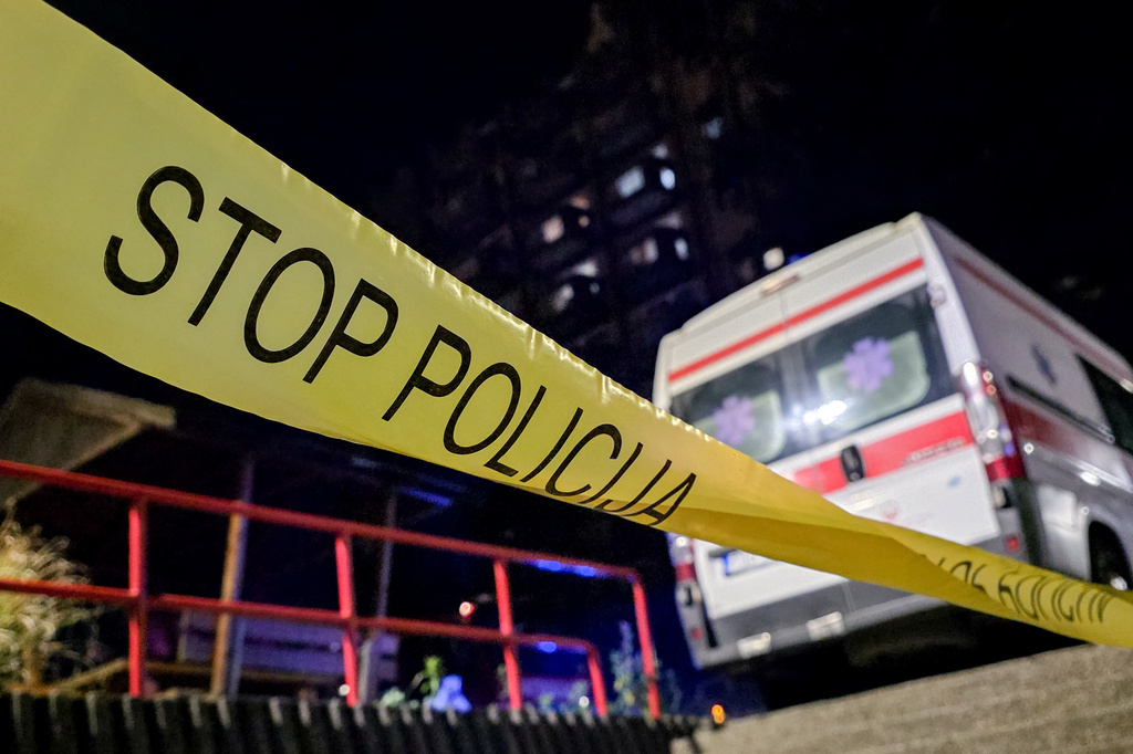 Police tape blocks access to a nursing home after a fire in Tuzla, Bosnia, Tuesday, Nov. 4, 2025. (AP Photo)
