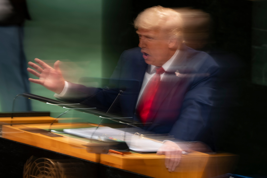 President Donald Trump addresses the 80th session of the United Nations General Assembly Tuesday, Sept. 23, 2025, at U.N. headquarters. (AP Photo/Yuki Iwamura)
