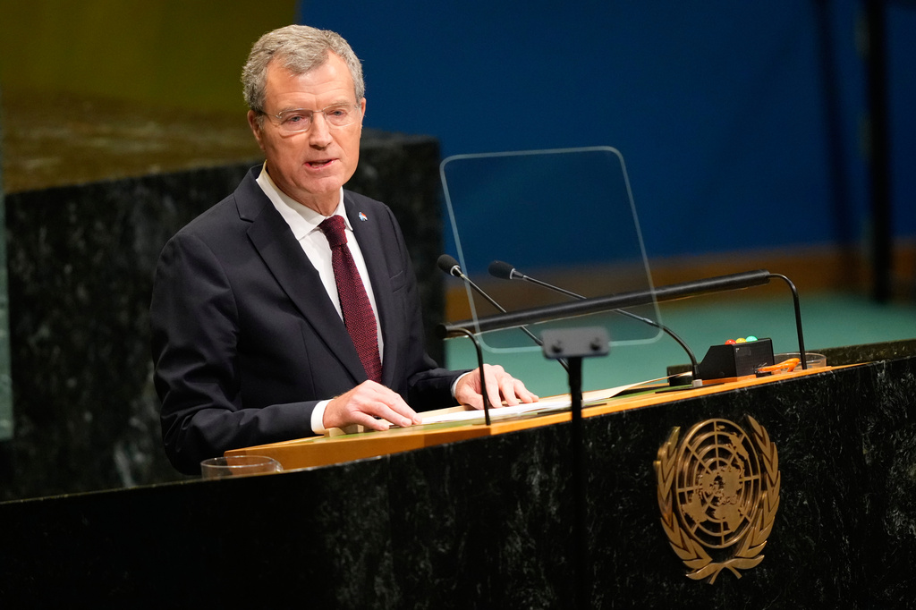 Monaco's Minister of State Christophe Mirmand speaks during the 81st session of the United Nations General Assembly at United Nations headquarters, Friday, Sept. 25, 2026. (AP Photo/Yuki Iwamura)