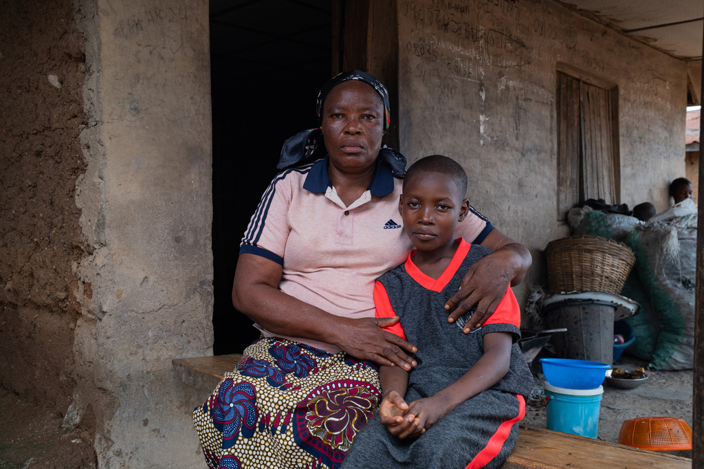 Grace Ojo, mother of Lydia Adewole, a student that was kidnapped with others from a school by al-Qaida-linked fighters is photographed after she was released in Esinele, Southwestern, Nigeria, July 17, 2026. (AP Photo/Pelumi Salako)