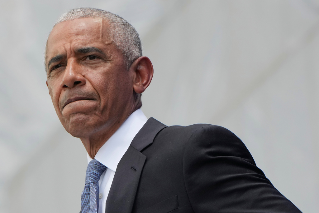 FILE - Former President Barack Obama speaks during the dedication ceremony for the Obama Presidential Center, June 18, 2026, in Chicago. (AP Photo/Alex Brandon, File)