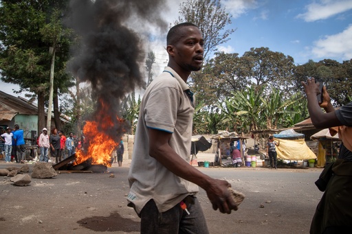 People protest in the streets of Arusha, Tanzania, on election day Wednesday, Oct. 29, 2025. (AP Photo/str) People protest in the streets of Arusha, Tanzania, on election day Wednesday, Oct. 29, 2025. (AP Photo/str)