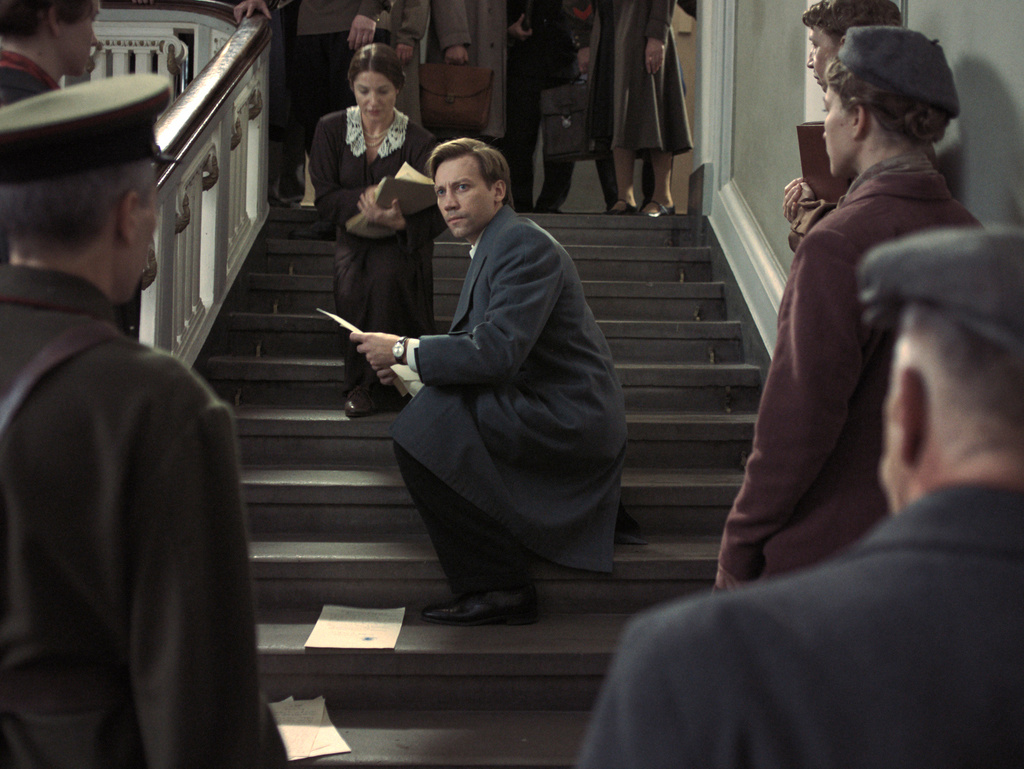 This image released by Janus Films shows Alexander Kuznetsov in a scene from "Two Prosecutors." (Janus Films via AP)