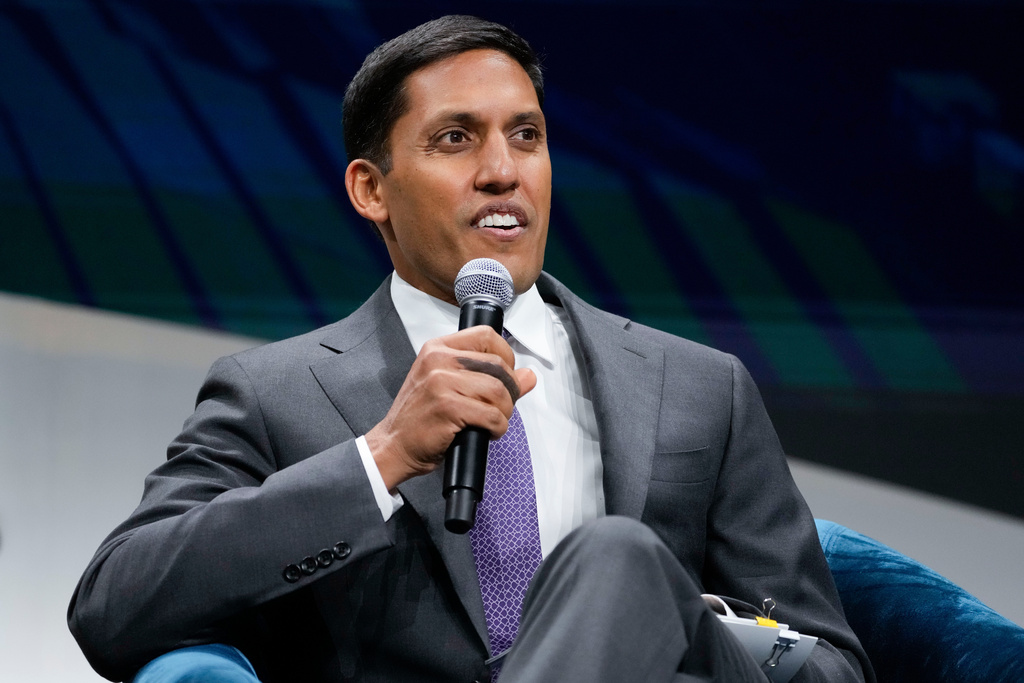 FILE - President of The Rockefeller Foundation Dr. Rajiv Shah speaks during a panel discussion at the Global Citizen NOW Summit, Thursday, April 27, 2023, in New York. (AP Photo/Mary Altaffer, File)