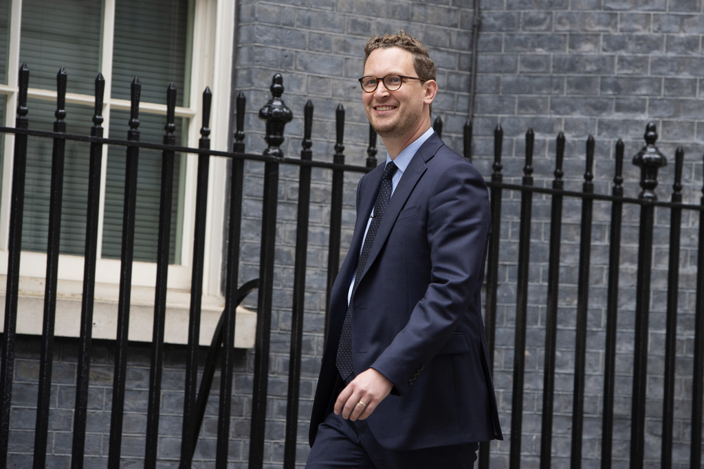 FILE - Incoming Secretary to the Treasury Darren Jones arrives at Downing Street in London, Friday, July 5, 2024. (AP Photo/Thomas Krych, file)