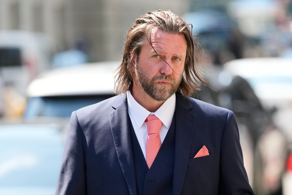 Carl Rinsch leaves a federal courthouse in New York, Monday, June 29, 2026. (AP Photo/Seth Wenig)