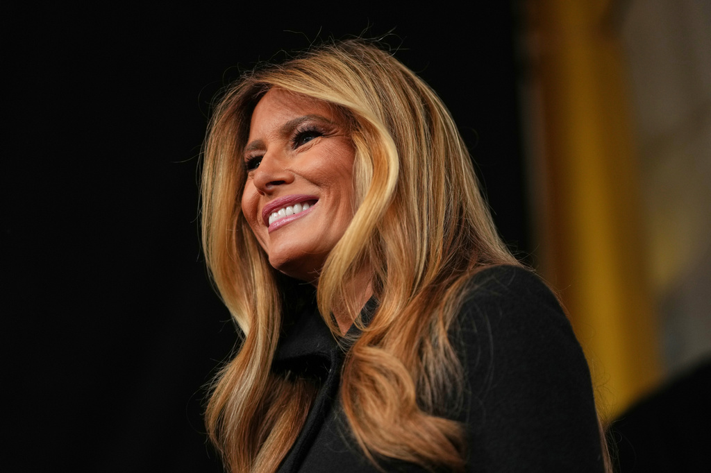 FILE - First lady Melania Trump arrives for the premiere of her movie, "Melania," at The John F. Kennedy Memorial Center For The Performing Arts, Jan. 29, 2026, in Washington. (AP Photo/Allison Robbert, File)