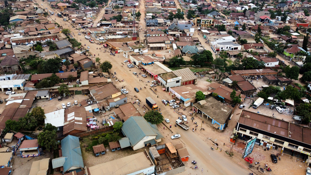 A general view in Beni, Congo, Sunday, May 31, 2026. (AP Photo/Kitsa Musayi Sebastien)