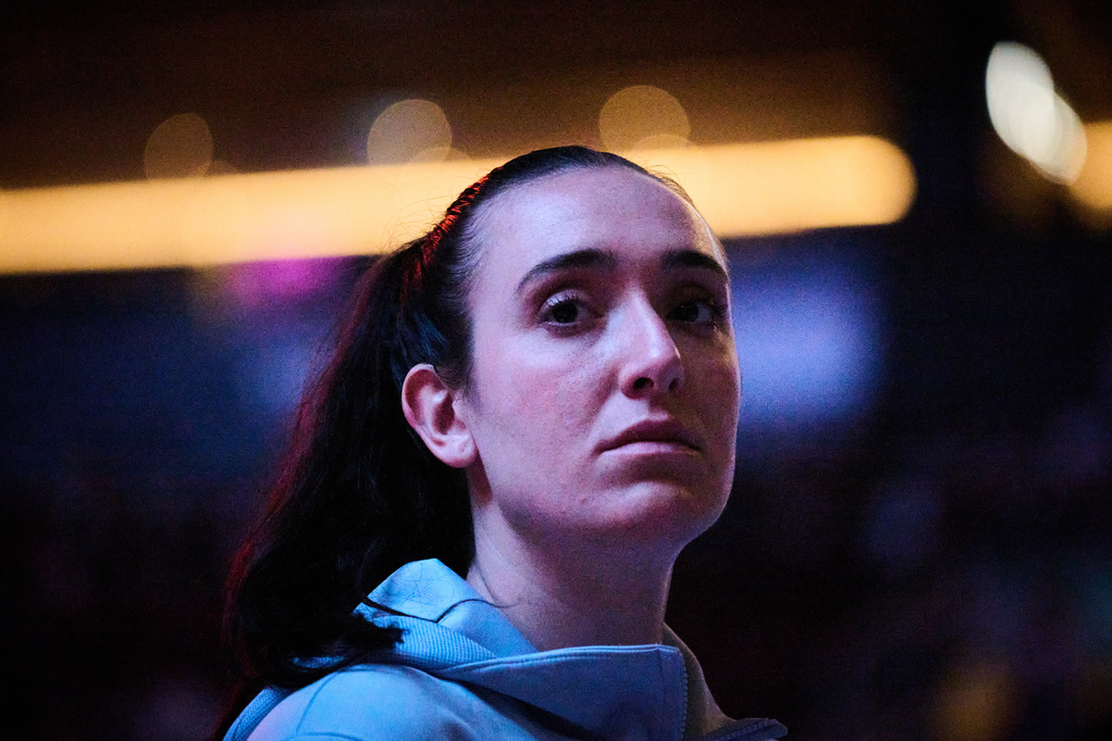 Toronto Tempo's Marina Mabrey looks on before a WNBA basketball game against the Phoenix Mercury in Toronto, Saturday, June 27, 2026. (Sammy Kogan/The Canadian Press via AP)