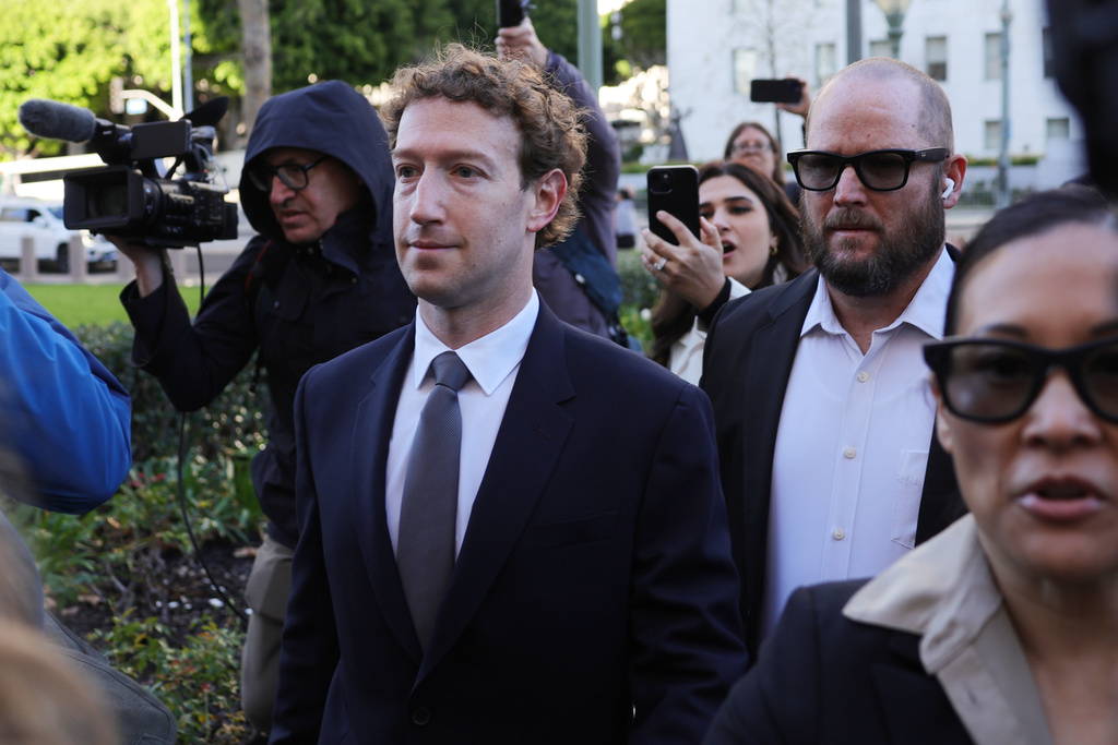 FILE - Meta CEO Mark Zuckerberg arrives for a landmark trial over whether social media platforms deliberately addict and harm children, Wednesday, Feb. 18, 2026, in Los Angeles. (AP Photo/Ryan Sun, File)