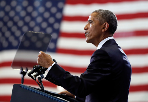 FILE - President Barack Obama speaks at MacDill Air Force Base in Tampa, Fla., Dec. 6, 2016,. (AP Photo/Carolyn Kaster, file) FILE - President Barack Obama speaks at MacDill Air Force Base in Tampa, Fla., Dec. 6, 2016,. (AP Photo/Carolyn Kaster, file)