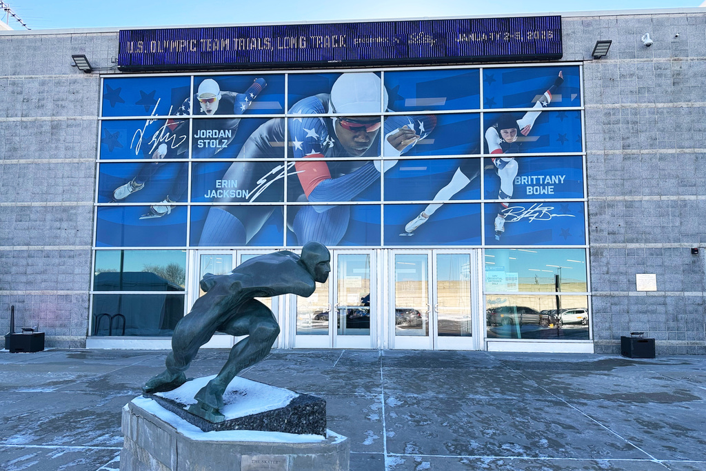 The Pettit National Ice Center is seen in Milwaukee on Friday, Jan. 2, 2026, the first day of the U.S. Olympic trials for long track speedskating. (AP Photo/Howard Fendrich)