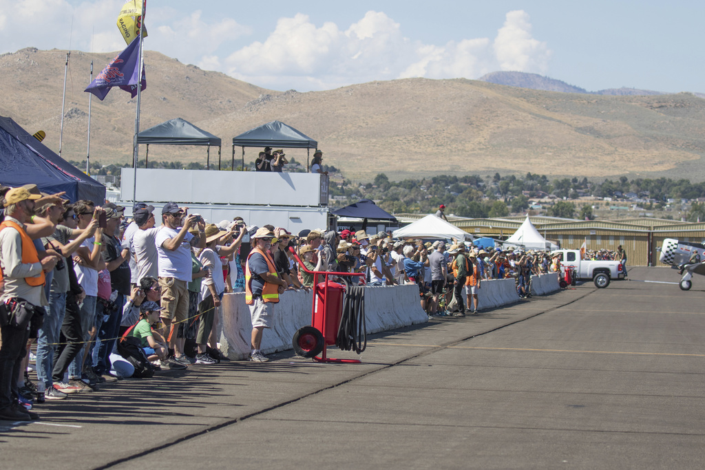 Spectators attend National Championship Air Races on Sept. 17, 2023, in Reno, Nevada. (Roger Cain via AP)