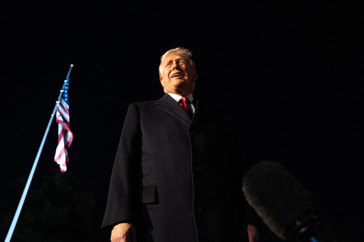 President Donald Trump talks to reporters as he departs the White House, Friday, Oct. 24, 2025, in Washington, for a trip to Asia. (AP Photo/Allison Robbert) President Donald Trump talks to reporters as he departs the White House, Friday, Oct. 24, 2025, in Washington, for a trip to Asia. (AP Photo/Allison Robbert)