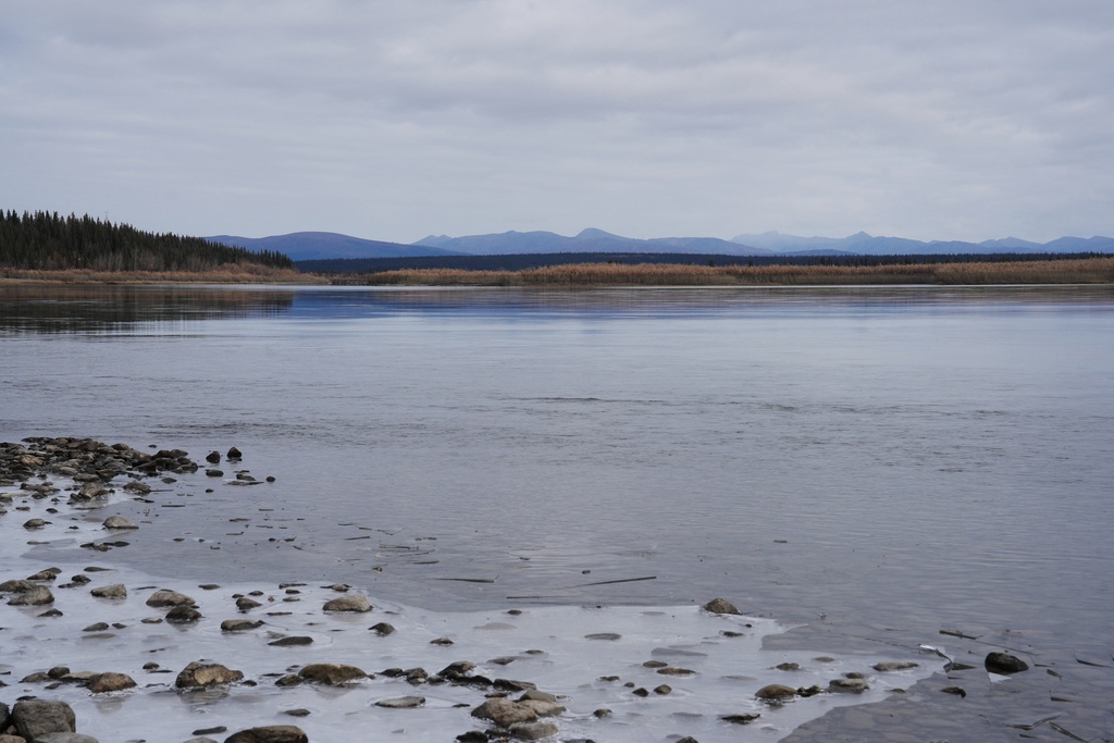 The Gates of the Arctic National Park and Preserve, where the Ambler Road project would pass through, is visible from Ambler, Alaska, Sunday, Sept. 28, 2025. (AP Photo/Annika Hammerschlag)