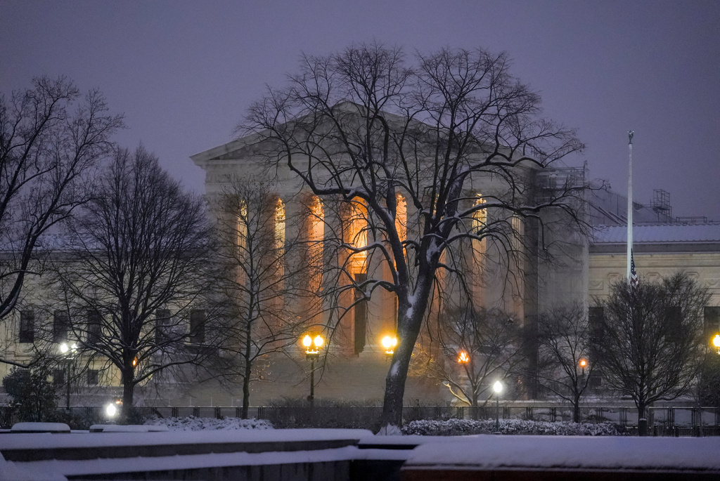 FILE - The Supreme Court is seen on Capitol Hill in Washington on Jan. 6, 2025. (AP Photo/J. Scott Applewhite, File)
