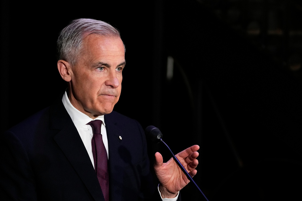 Canada Prime Minister Mark Carney speaks during an announcement on the Canada Strong Fund, Canada's first sovereign wealth fund in Ottawa on Monday, April 27, 2026. (Justin Tang/The Canadian Press via AP)