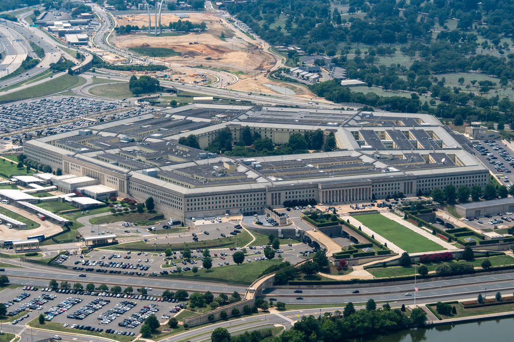 FILE - The Pentagon is seen from the air, July 15, 2026, in Washington. (AP Photo/Alex Brandon, File)