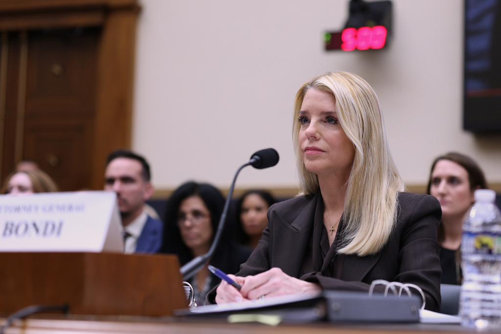 Attorney General Pam Bondi testifies before a House Judiciary Committee oversight hearing on Capitol Hill in Washington, Wednesday, Feb. 11, 2026, in Washington. (AP Photo/Tom Brenner)