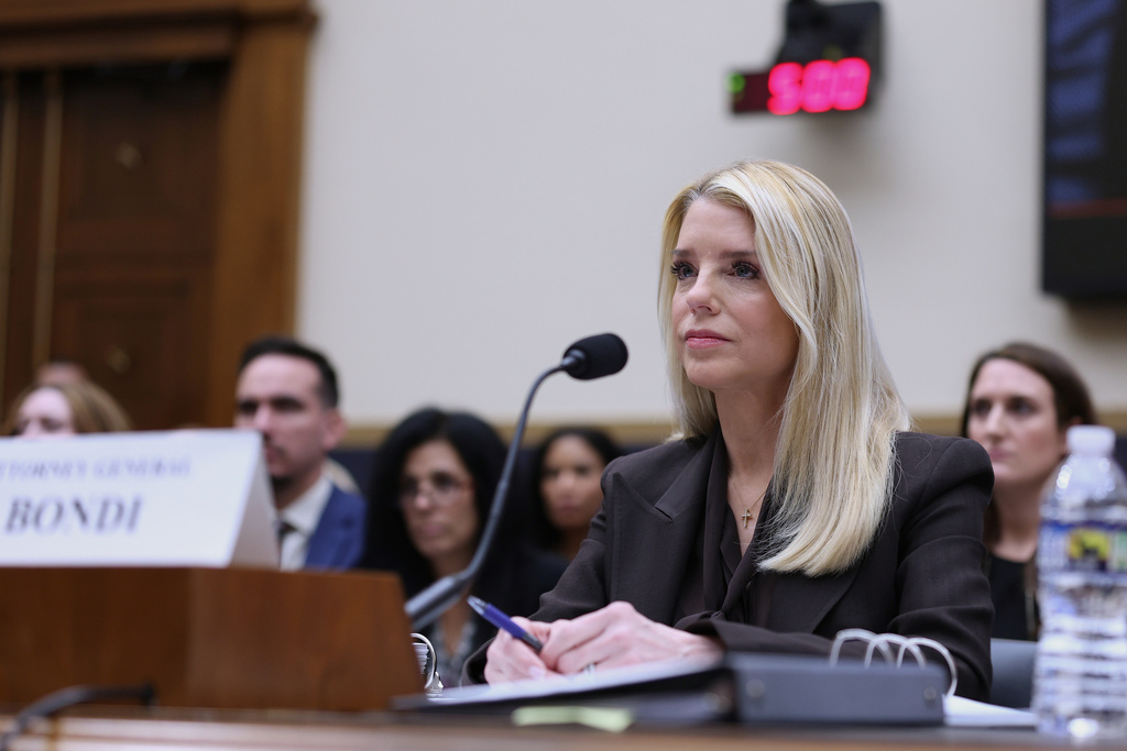 Attorney General Pam Bondi testifies before a House Judiciary Committee oversight hearing on Capitol Hill in Washington, Wednesday, Feb. 11, 2026, in Washington. (AP Photo/Tom Brenner)
