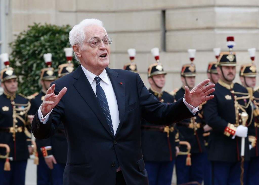 FILE - Former French Prime Minister Lionel Jospin arrives at the Elysee Palace Sunday, May 14, 2017 in Paris. (AP Photo/Thibault Camus, File)