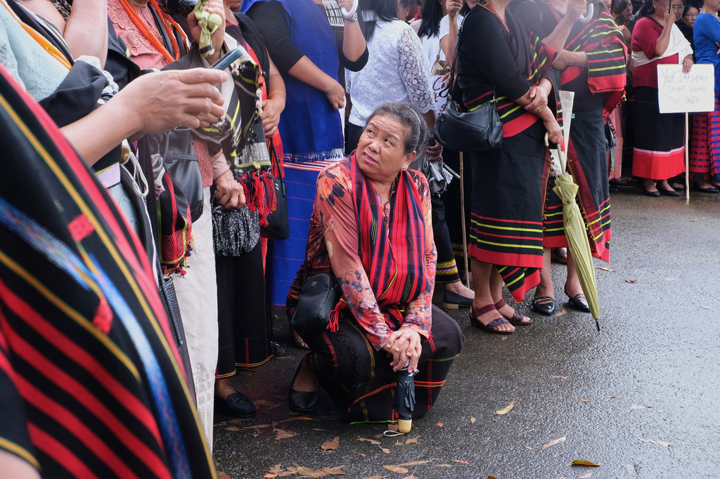 Indigenous Nagas participate in a protest against rising cases of sexual violence against women and demanding justice for victims, in Kohima, capital of the northeastern Indian state of Nagaland, Friday, June 19, 2026. (AP Photo/Yirmiyan Arthur)