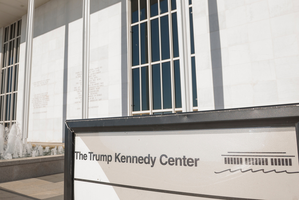 The John F. Kennedy Center for Performing Arts is seen in Washington, Friday, May 29, 2026. (AP Photo/Cliff Owen)