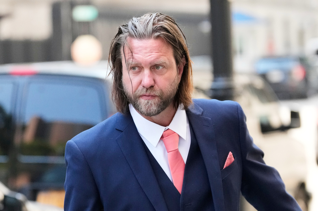 Carl Rinsch leaves a federal courthouse in New York, Monday, June 29, 2026. (AP Photo/Seth Wenig)
