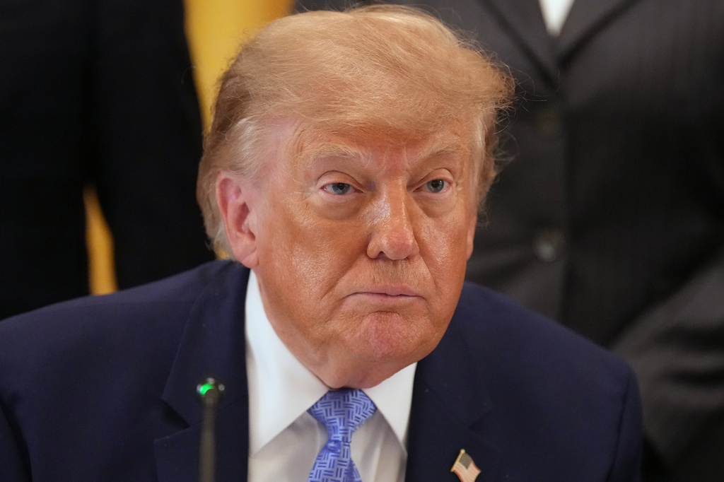 President Donald Trump speaks in the East Room of the White House in Washington, Tuesday Sept. 29, 2026, during a meeting with top executives of AI firms. (AP Photo/Jacquelyn Martin)