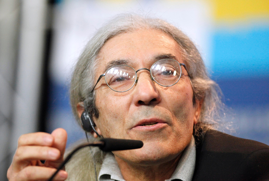 FILE - Boualem Sansal speaks during the 62 edition of International Film Festival Berlinale, in Berlin Thursday, Feb. 9, 2012. (AP Photo/Markus Schreiber, File)