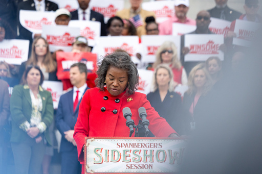 Republican gubernatorial candidate and current Lt. Gov. Winsome Earle-Sears speaks during a news conference on the steps of the Virginia Capitol Building, Monday, Oct. 27, 2025, in Richmond, Va. (Mike Kropf/Richmond Times-Dispatch via AP) Republican gubernatorial candidate and current Lt. Gov. Winsome Earle-Sears speaks during a news conference on the steps of the Virginia Capitol Building, Monday, Oct. 27, 2025, in Richmond, Va. (Mike Kropf/Richmond Times-Dispatch via AP)