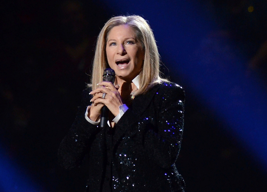 FILE - Singer Barbra Streisand performs in New York, Oct. 11, 2012. (Photo by Evan Agostini/Invision/AP, File)