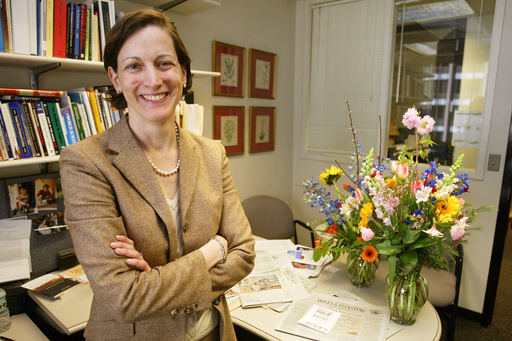 FILE - Anne Applebaum poses for a photograph at her office at the Washington Post after being awarded the Pulitzer Prize for general nonfiction for her book "Gulag: A History," on April 5, 2004. (AP Photo/Charles Dharapak, File) FILE - Anne Applebaum poses for a photograph at her office at the Washington Post after being awarded the Pulitzer Prize for general nonfiction for her book "Gulag: A History," on April 5, 2004. (AP Photo/Charles Dharapak, File)