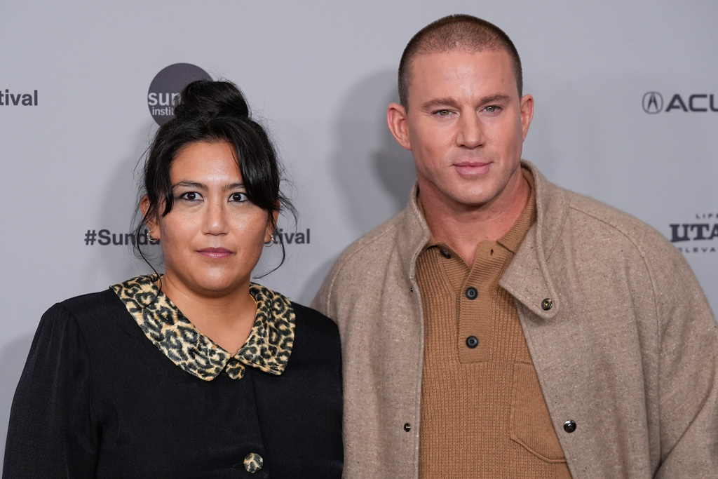 Director Beth de Araujo, left, and Channing Tatum attend the premiere of "Josephine" during the Sundance Film Festival on Friday, Jan. 23, 2026, at Eccles Center in Park City, Utah. (AP Photo/Chris Pizzello)