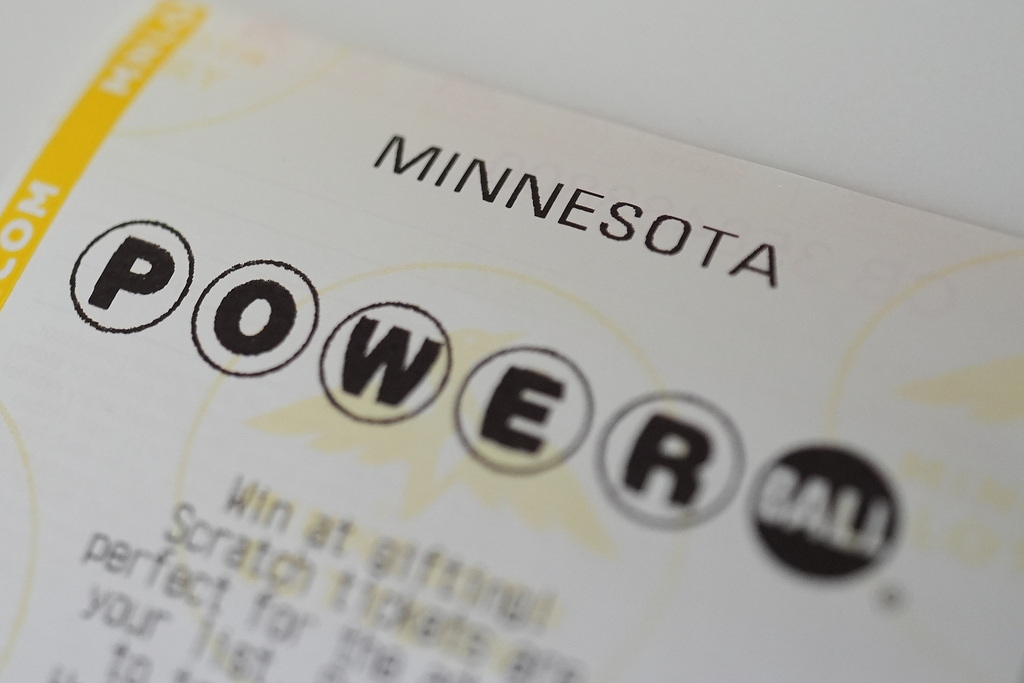 A powerball ticket is pictured Monday, Dec. 22, 2025, in Minneapolis. (AP Photo/Abbie Parr)